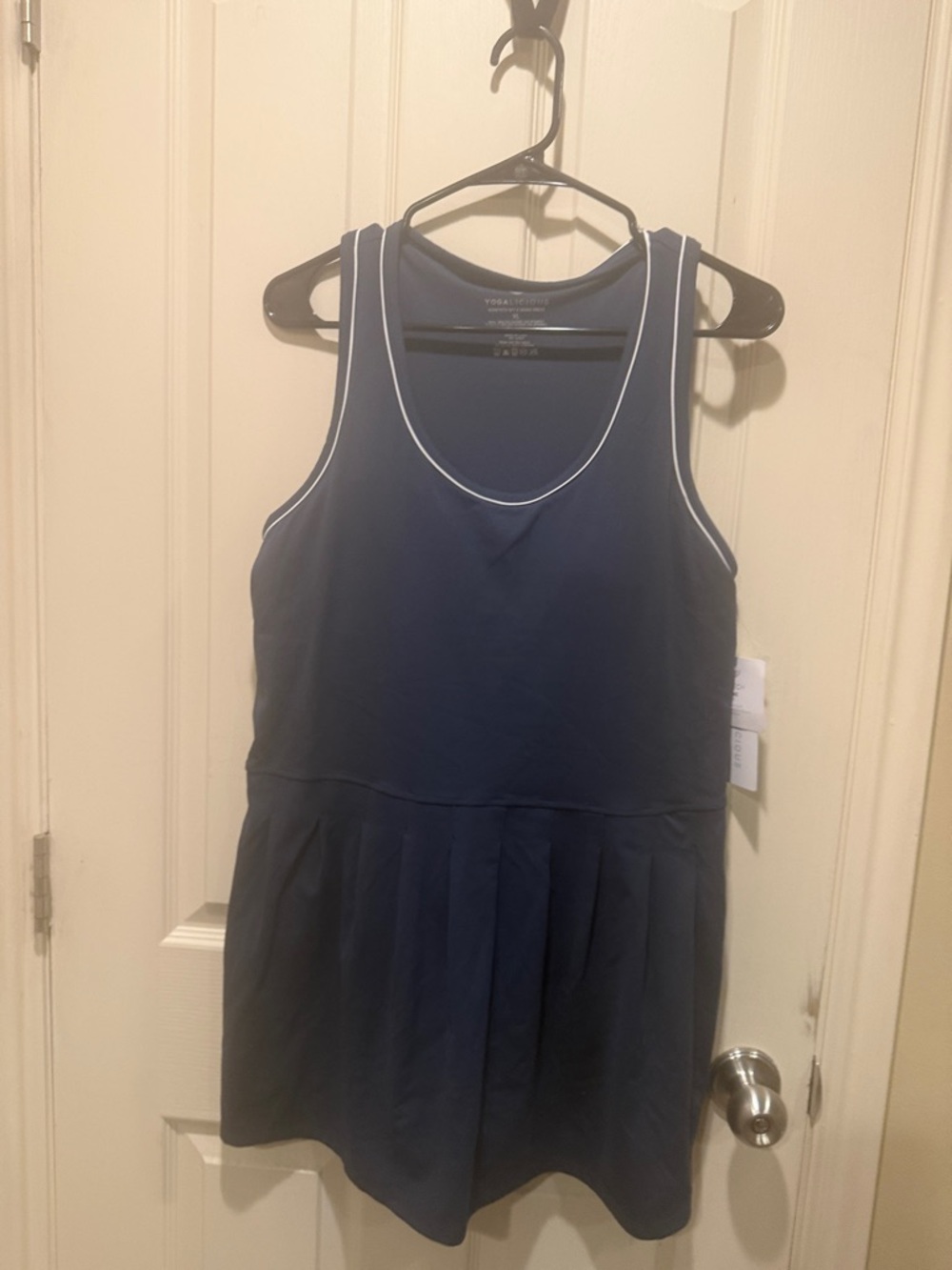 New Balance Navy Tank Dress with White Trim